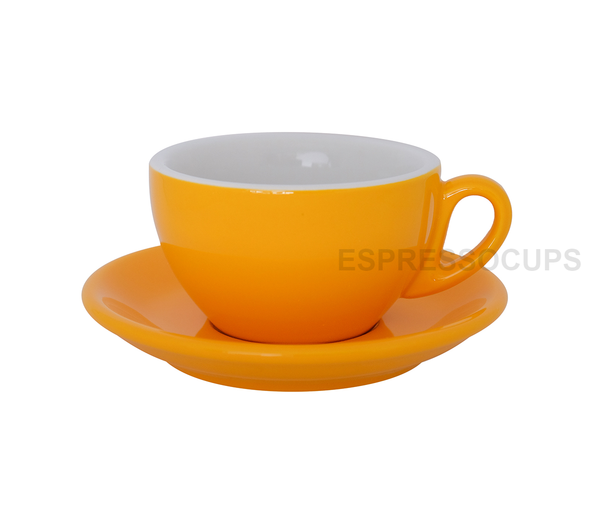 "ROSA" Cappuccino Cups 200ml - yellow
